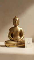 Abstract Brass Buddha With Story Card