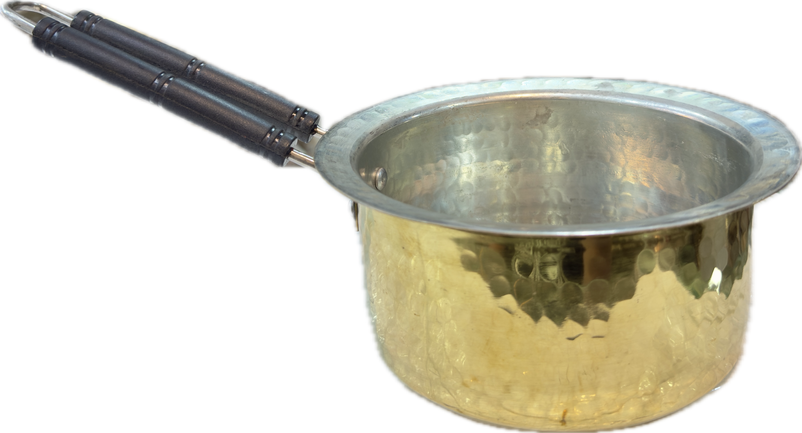 BRASS HAMMERED SAUCEPAN